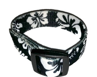VNS (Vagus Nerve Stimulator) Wrist Band Black Hawaiian Luau