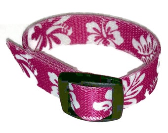 VNS (Vagus Nerve Stimulator) Wrist Band Pink Hawaiian Luau 9.5"