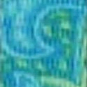 May include: Abstract pattern fabric with swirling green, blue, and white colors.