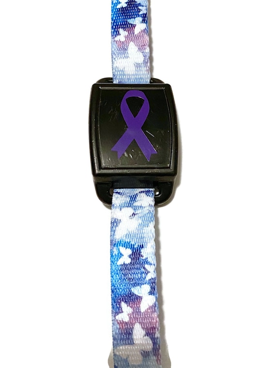 Purple Ribbon Decal - Epilepsy Ribbon Vinyl - VNS Magnet Decal - Vagus Nerve Stimulator
