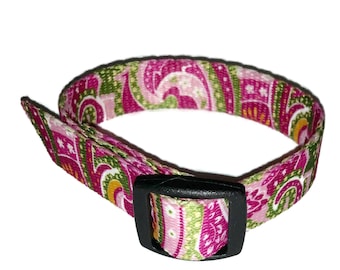 Pulsera VNS (estimulador del nervio vago) con estampado de cachemira rosa