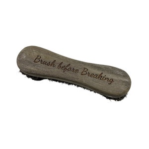 Alex Austin 10.5 inch Rugged Silver Horsehair Bristle Brush for Billiard or Pool Table - Custom engraved with your wording