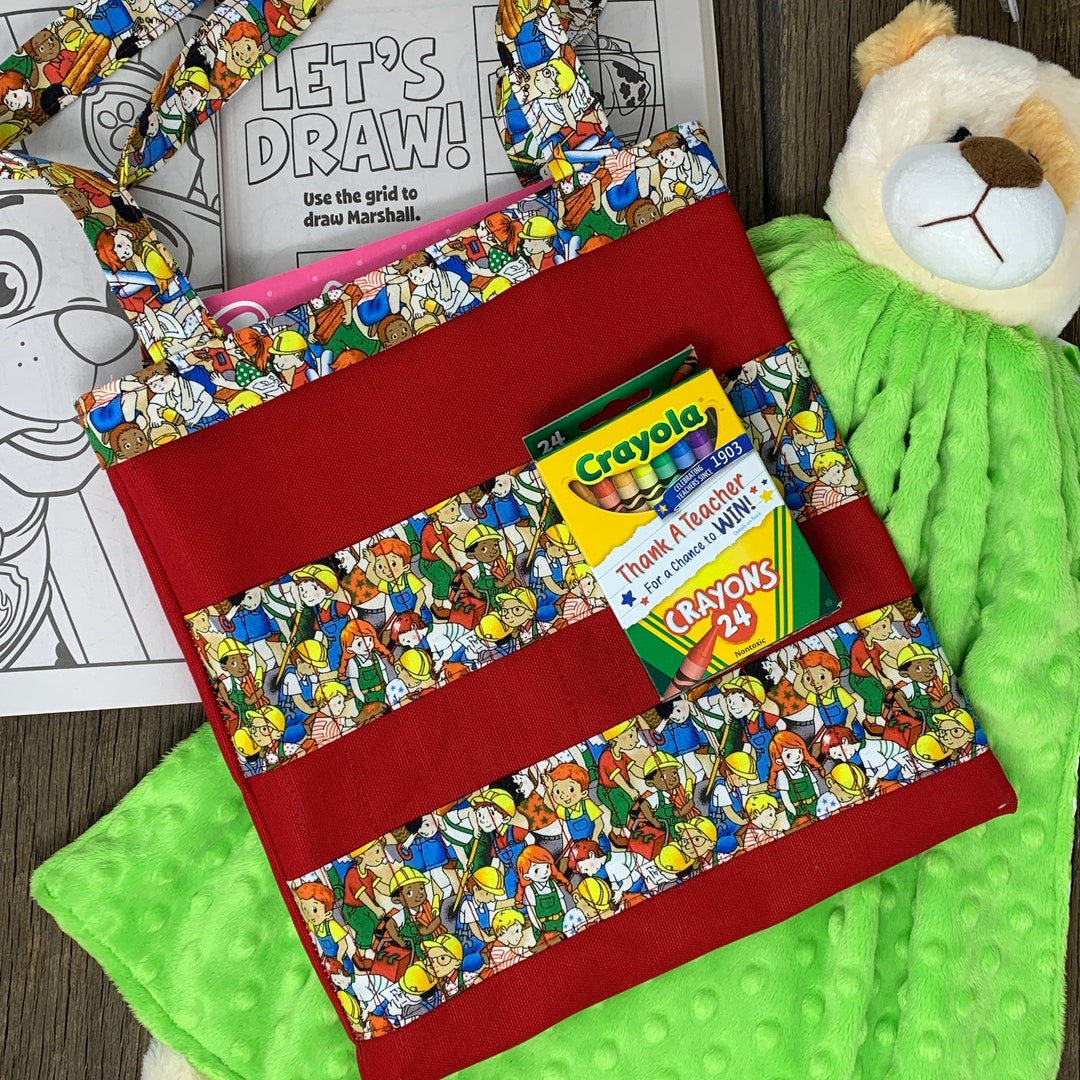 Character Crayon Bag Crayola Bag Crayon Bag Set Crayon Tote Etsy