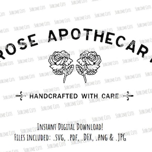 Rose Apothecary svg Logo sofortiger digitaler download Schitt's Creek inspiriert ew david lustig tv