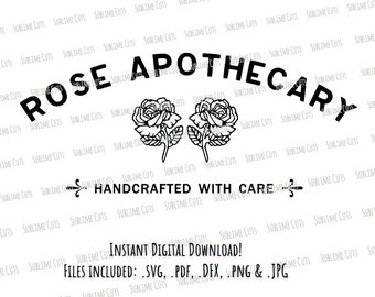 Rose Apothecary svg logo instant digital download Schitt's Creek inspired ew david funny tv