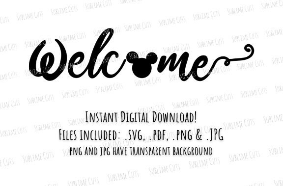 Welcome Sign - Digital File - Inspired Svg Jpg Png Pdf - Etsy