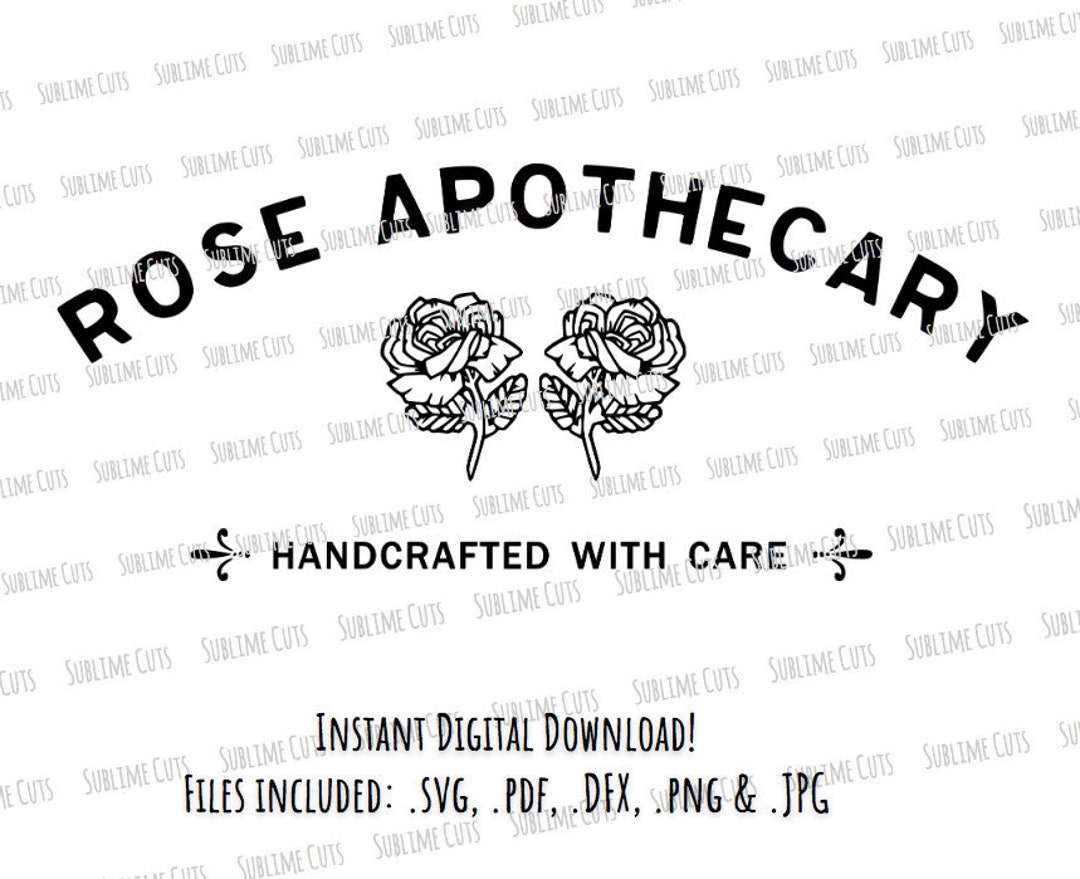 Rose Apothecary Svg Logo Instant Digital Download Schitt's Creek
