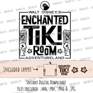 Enchanted tiki room svg ~ tiki room ~ instant digital download ~ jpg png pdf svg ~ cricut ~ cut file ~ iron on supply ~ cute ~ shirt ~ image