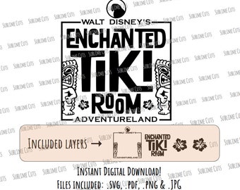 Enchanted tiki room svg ~ tiki room ~ instant digital download ~ jpg png pdf svg ~ cricut ~ cut file ~ iron on supply ~ cute ~ shirt ~ image