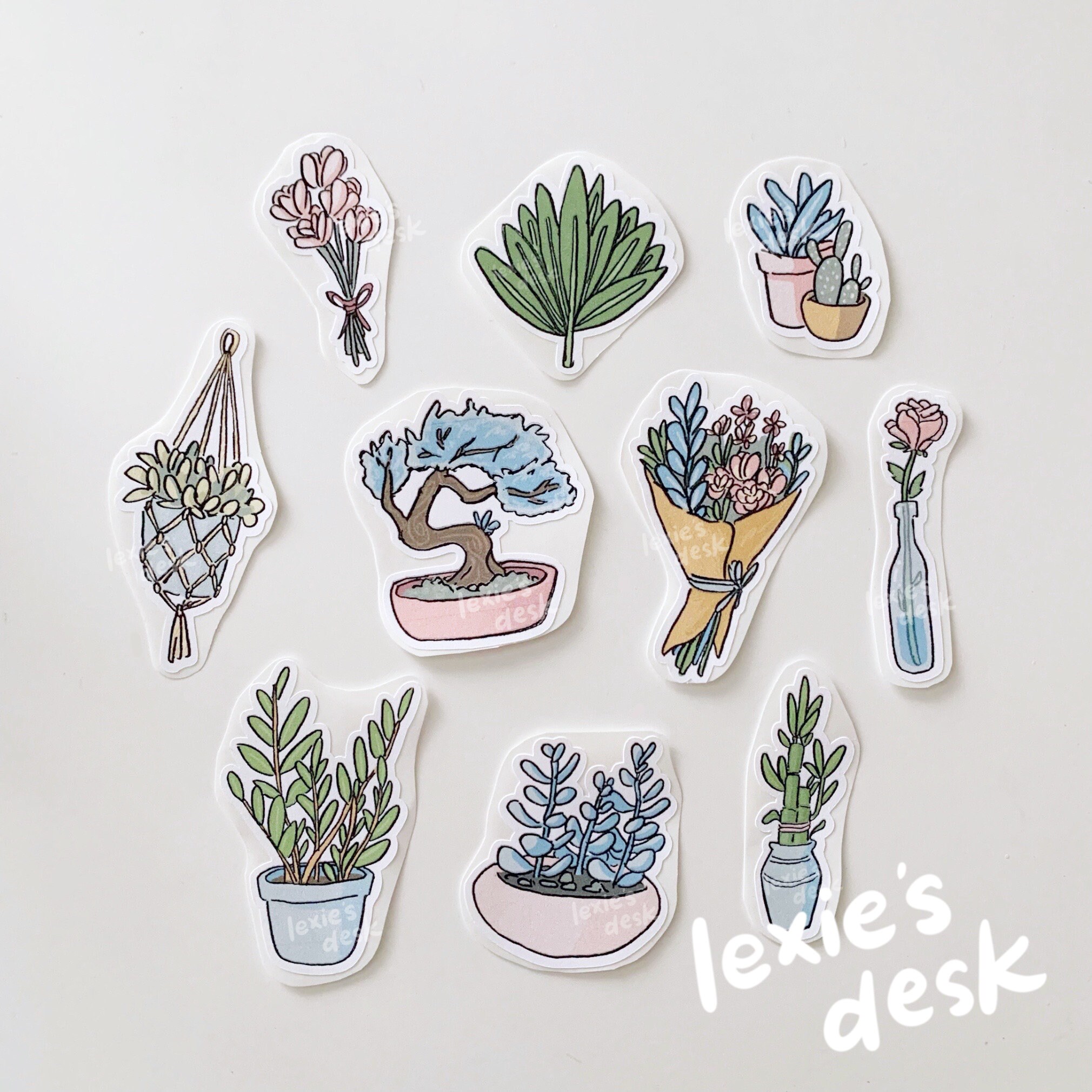 Pretty Plant Sticker Pack Aesthetic Deco Stickers for Your Etsy Australia