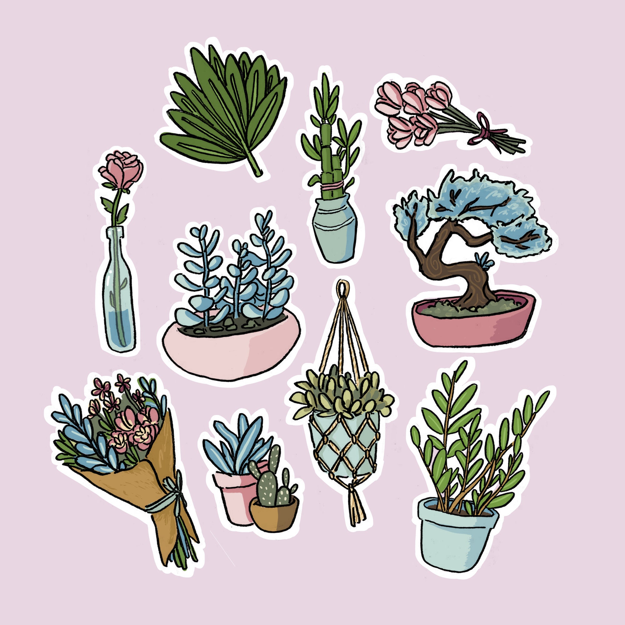 Hübsche Pflanzen Sticker Packung | Etsy