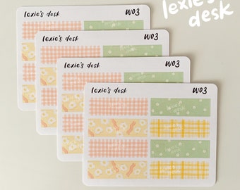 faux washi tape sticker sheet - sunday picnic vol.1