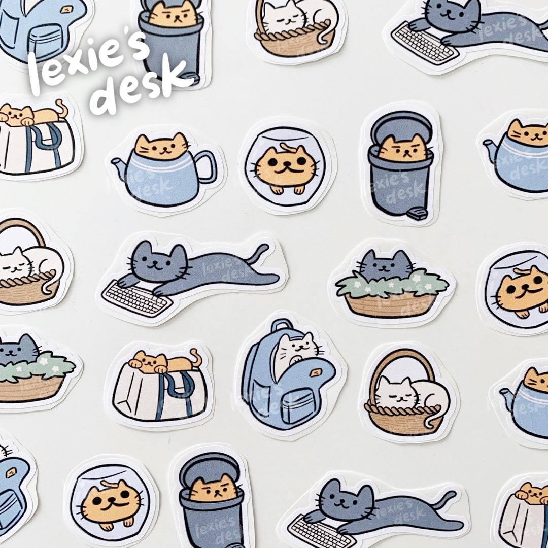 Cat dorm room stickers - Cute planner stickers - Cat stickers – My Sweet  Paper Card