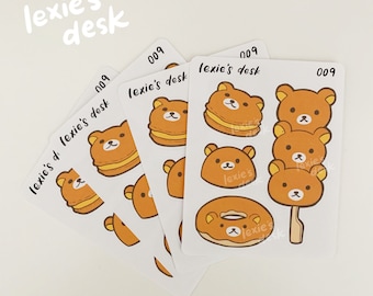 rilakkuma desserts sticker sheet