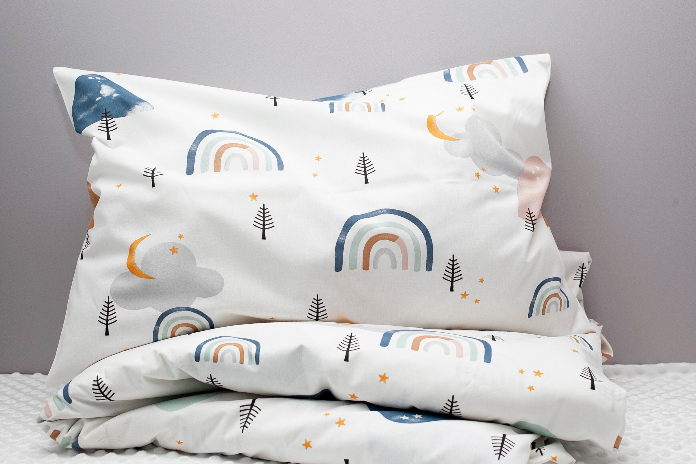 Rainbow toddler Bedding Toddler Bedding Set Toddler Duvet Etsy