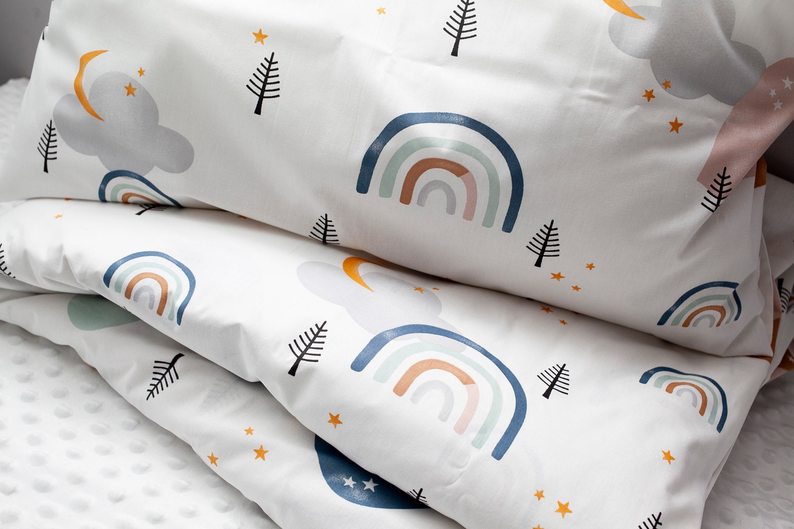 Rainbow toddler Bedding Toddler Bedding Set Toddler Duvet Etsy