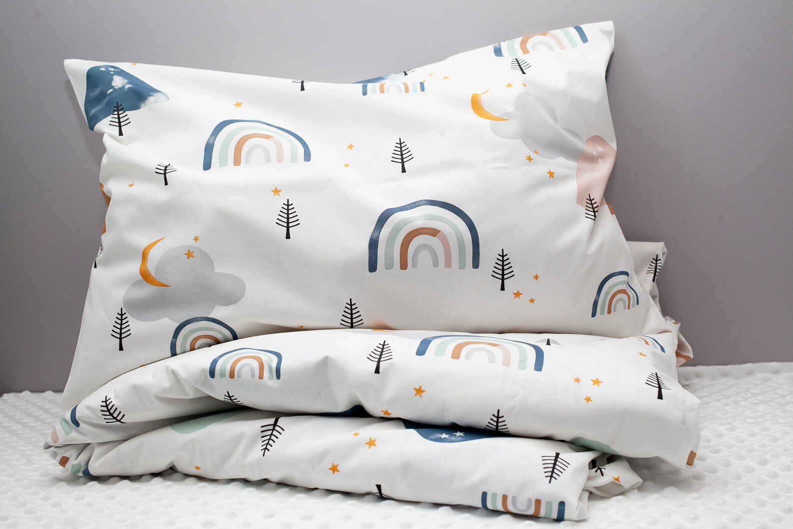 Rainbow toddler Bedding Toddler Bedding Set Toddler Duvet Etsy