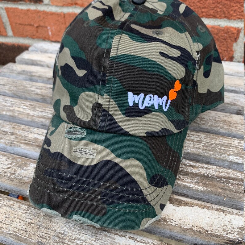 Mother/'s Day Offset MOM with hearts Ponytail Hat Mom Hat Mom Hair