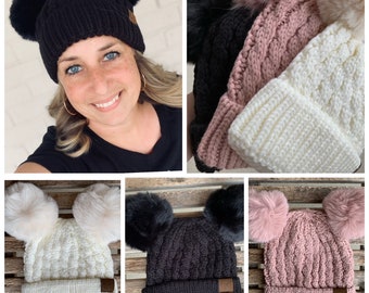 Knit Cable Hat - Etsy