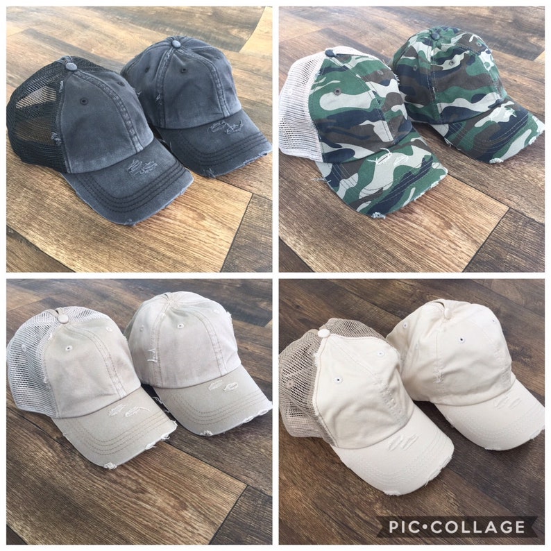 Mother/'s Day Offset MOM with hearts Ponytail Hat Mom Hat Mom Hair