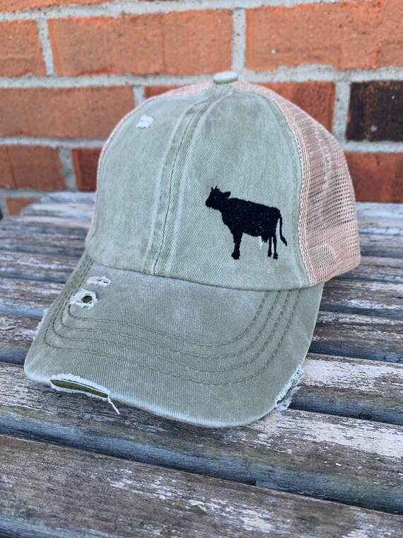 CC Offset Cow Criss Cross Ponytail Hats 