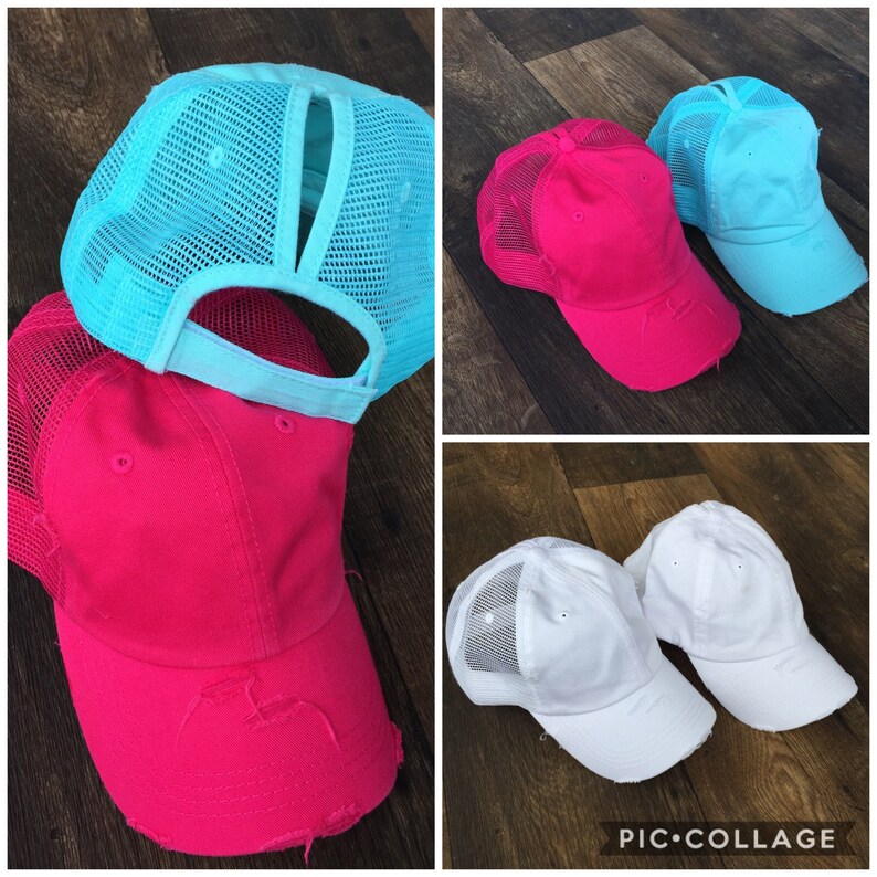 Mother/'s Day Offset MOM with hearts Ponytail Hat Mom Hat Mom Hair