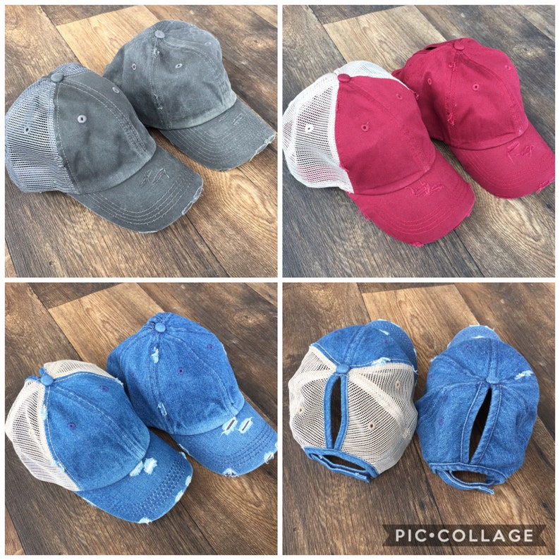 Mother/'s Day Offset MOM with hearts Ponytail Hat Mom Hat Mom Hair
