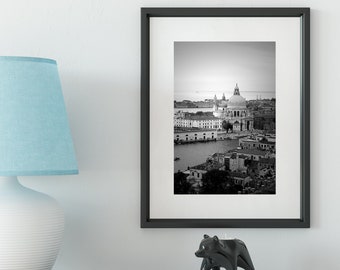 Venice printable home decor - black and white digital download wall art - fine art photography - instant download - Italy travel photography