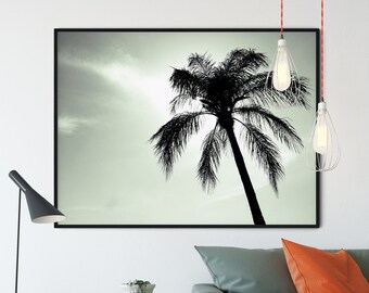 tropical photo modern printable wall art - palm tree nursery art - instant download Florida art