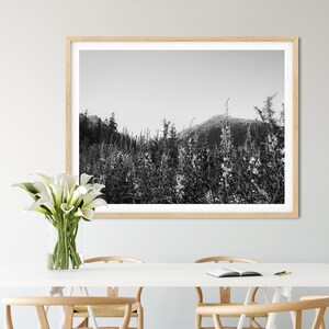 wildflowers printable art - mountain landscape wall decor - floral wall art - Slovakia travel photography - digital wall art