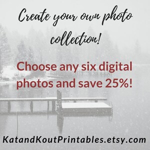 Set of 6 prints custom collection -  digital print set - printable art home decor - black and white wall art