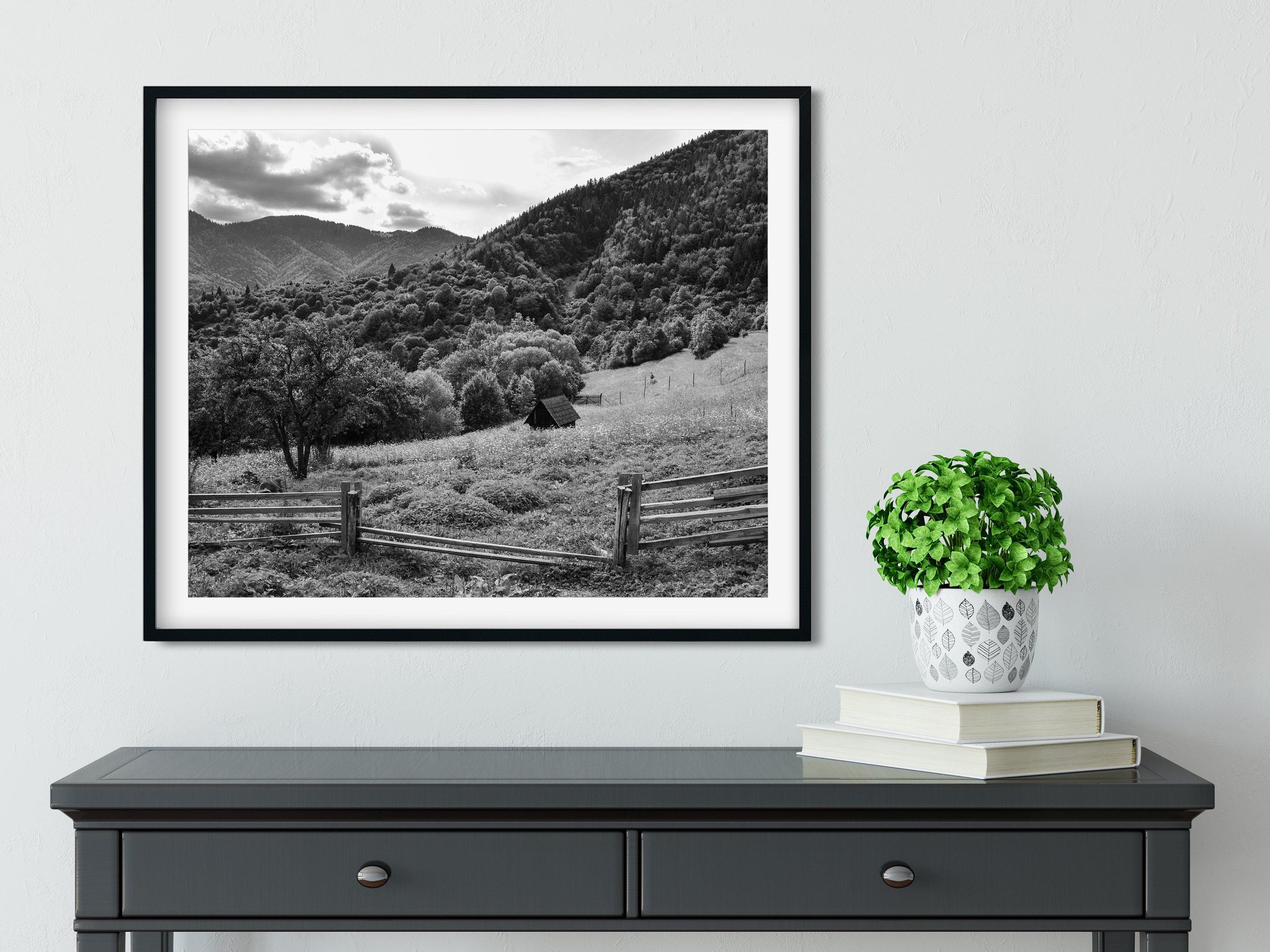 Mountain Pasture Printable Art - Rustic Landscape Wall Decor - Slovakia ...
