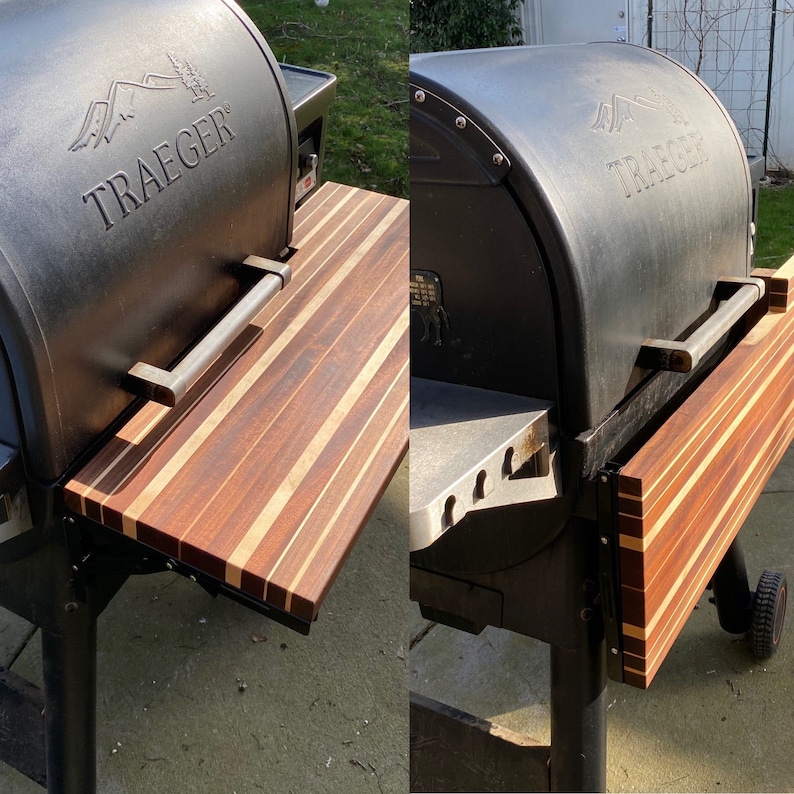 Traeger timberline 850 or 1300 folding grill shelf. Grill image 2