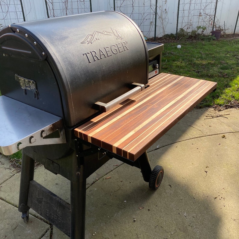 Traeger timberline 850 or 1300 folding grill shelf. Grill shelf. Folding shelf. Traeger accessories. Traeger replacement shelf.