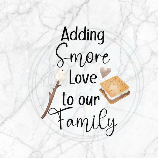 Adding Smore Love, Baby Announcement, Kids, Sublimation Design, PNG, Digital Download