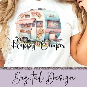 Happy Camper, Sublimation Design, PNG, Digital Download