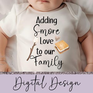 Adding Smore Love, Baby Announcement, Kids, Sublimation Design, PNG, Digital Download