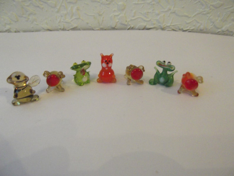 Animal Figurines Miniature Glass Animals Image 0