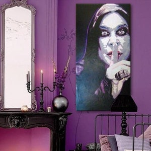 Ozzy Osbourne Black Sabbath Fine Art Giclee Prints on Canvas or Rag Cotton Paper made from original painting by Texas Artist Marnie Miller