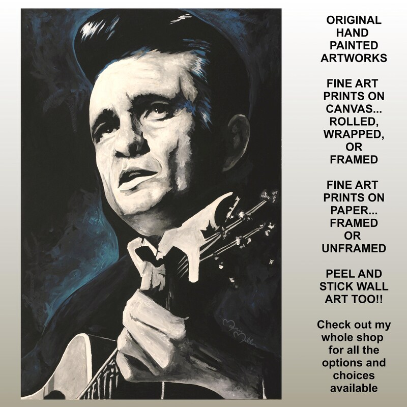 Johnny Cash Art - Etsy