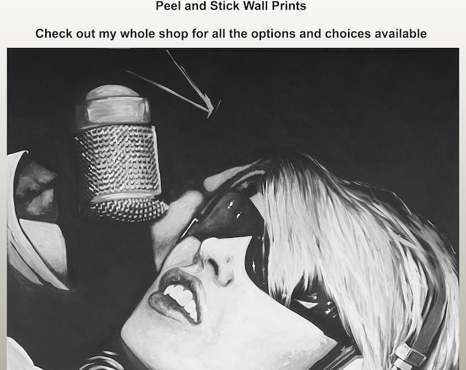 Blondie Band Debbie Harry Portrait Canvas Prints - Modern Rock n Roll Decor - Home Theater Art Decor - Music Room - Bar Gameroom Art Decor