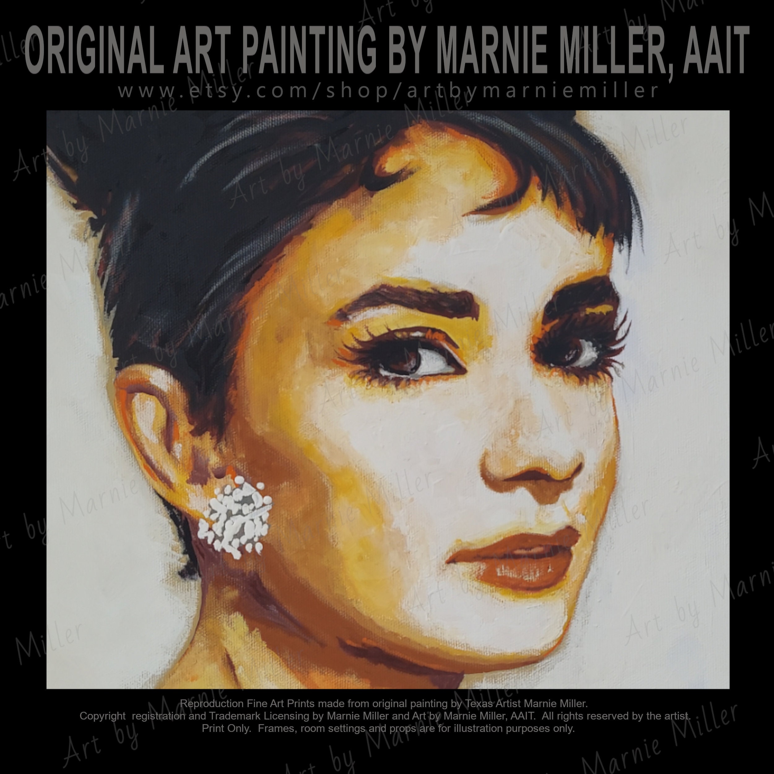 20x20 Audrey Hepburn Canvas