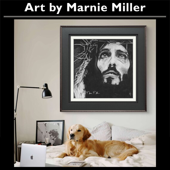 Jesus Christ Love Limited Edition Signed & Numbered Giclee Fine Art Print on Gorgeous Premium Cotton Rag Paper by Marnie Miller, TX b. 1971