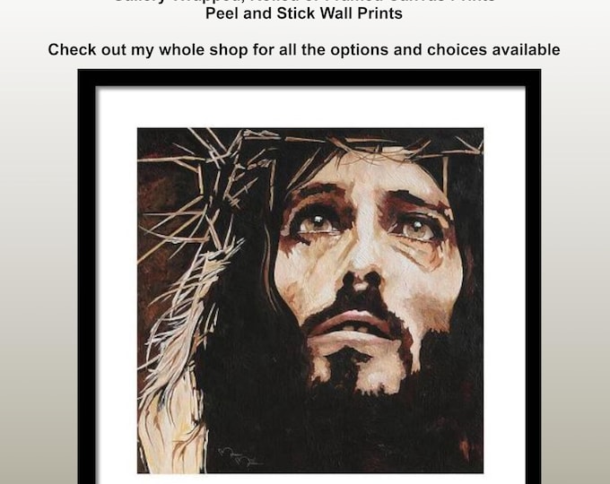 Jesus Christ Framed Prints on Fine Art Papers - Christian Art Decor - Religious Spiritual Bible Wall Hanging Modern Christian Religious gift