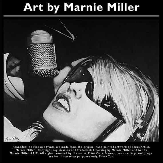 Blondie Debbie Harry Punk Rock Portrait Limited Edition Signed & Numbered Giclee Fine Art Print on Premium Cotton Rag Paper by Marnie Miller