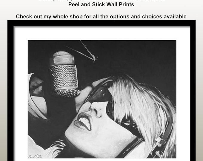 Blondie Band Debbie Harry Portrait Framed Paper Prints - Rock n Roll Decor - Home Theater Art Decor - Music Room - Bar Gameroom Art Decor