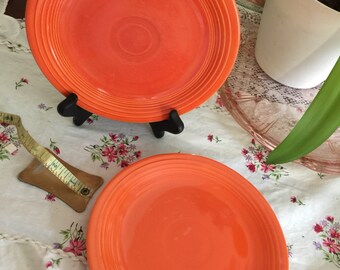 Vintage fiesta ware original red 7" plates
