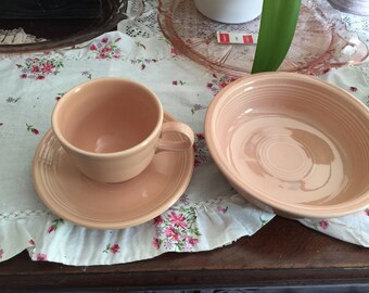 Fiesta ware in apricot
