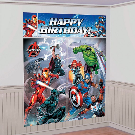 Marvel Avengers Scene Setter Wall Decorations Kit Kids Birthday and Party  Supplies Decoration -  Sweden