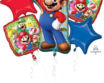 Mario  bros Balloon Bouquet  5pcs